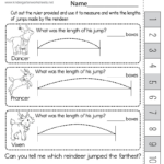 Free Printable Christmas Measurement Worksheet Within Christmas Measurement Worksheets