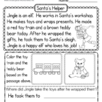 Free Printable Christmas Reading Worksheet Throughout Christmas Reading Comprehension Worksheet