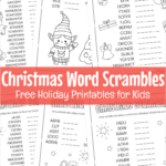 Free Printable Christmas Word Scramble Puzzles For Kids In Christmas Unscramble Worksheets