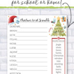 Free Printable Christmas Word Scramble Worksheet For Kids For Christmas Scramble Worksheet