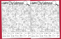 Free Printable I Spy Christmas Activity | Mrs. Merry for Christmas Search And Find Worksheets
