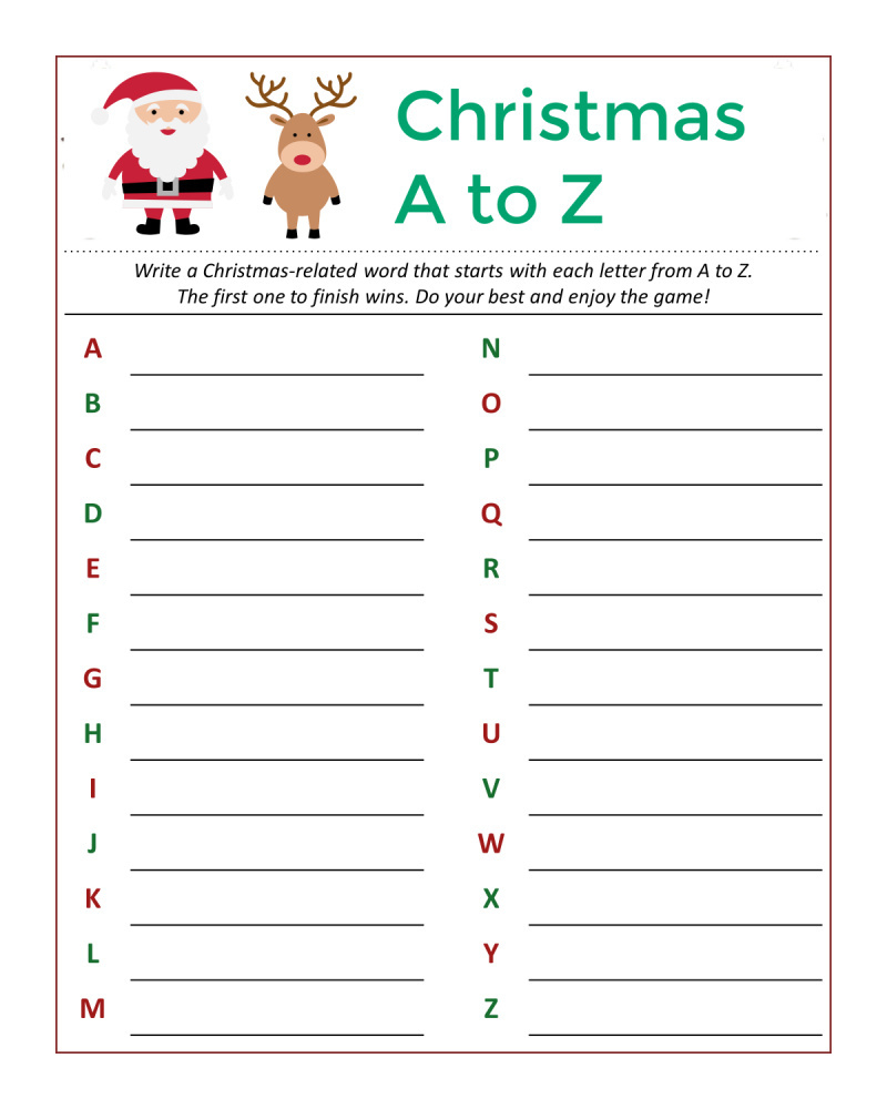 Free Printable Santa&amp;#039;S Christmas Word Game - Mama Likes This throughout Christmas Worksheet Games