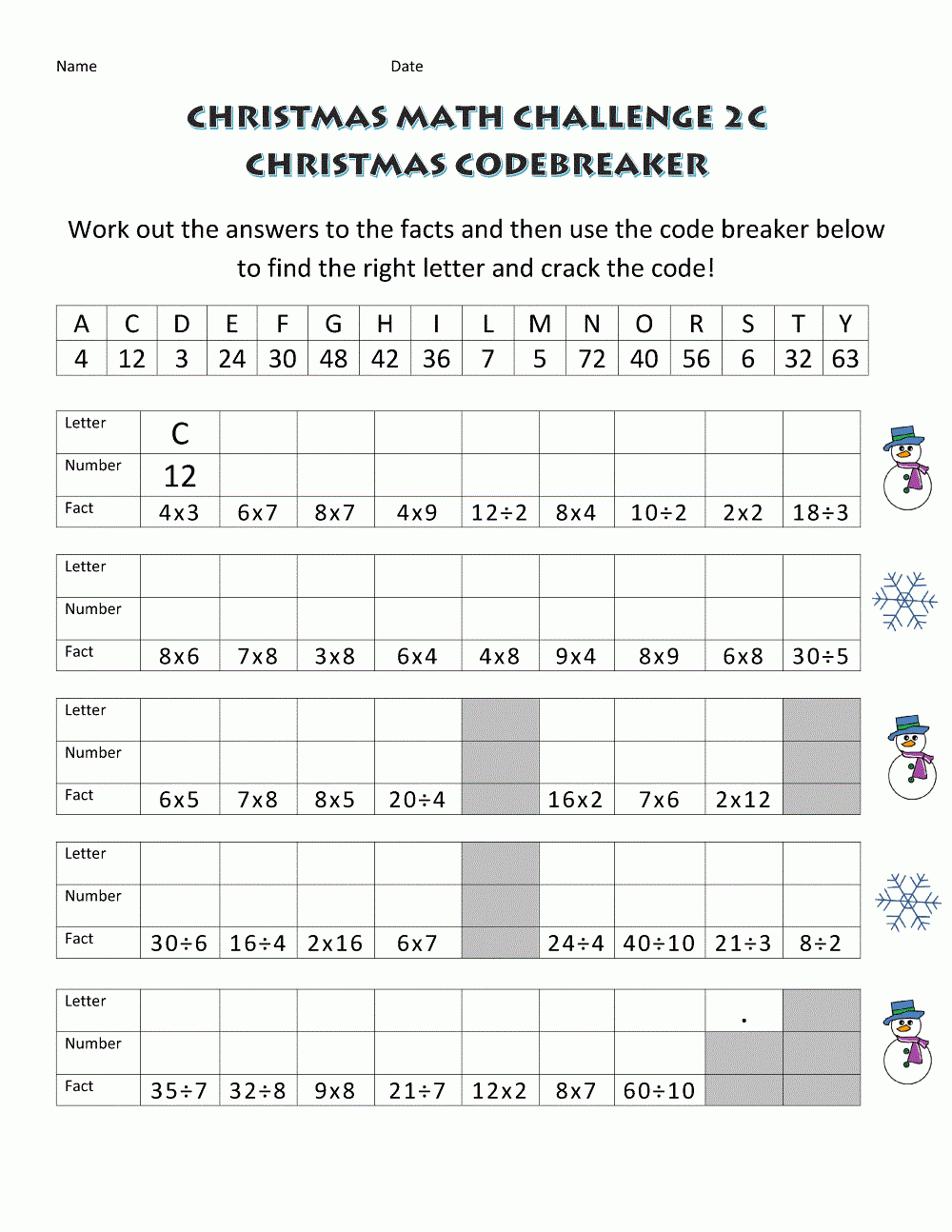 Fun Math Worksheets For Middle School Free intended for Christmas Math Worksheets Middle School