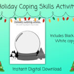 Holiday Coping Skills Coping Skills Worksheet Coloring Pages Intended For Coping Skills Christmas Counseling Worksheets Free