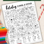 Holiday Look + Find | Find The Hidden Christmas Objects Printable Intended For Christmas Search And Find Worksheets