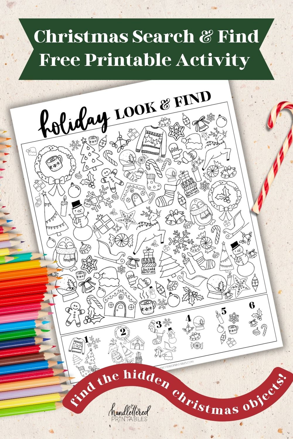 Holiday Look + Find | Find The Hidden Christmas Objects Printable intended for Christmas Search And Find Worksheets