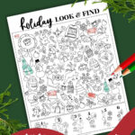 Holiday Look + Find | Find The Hidden Christmas Objects Printable Within Christmas Picture Find Worksheet