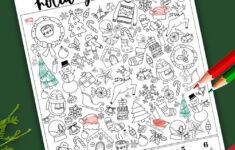 Holiday Look + Find | Find The Hidden Christmas Objects Printable within Christmas Picture Find Worksheet