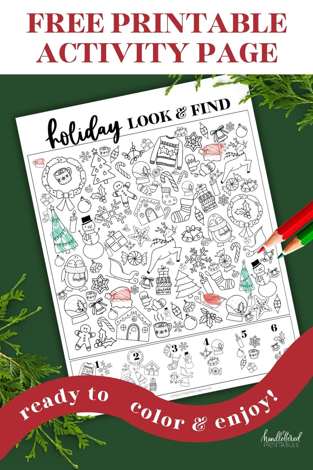 Holiday Look + Find | Find The Hidden Christmas Objects Printable within Christmas Picture Find Worksheet