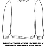 Holiday Sweater Coloring Page Sketch Coloring Page Inside Christmas Sweater Worksheet