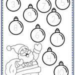 Kindergarten Christmas Free Worksheet Count And Trace Printable Within Christmas Themed Worksheets For Kindergarten