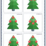 Kindergarten Christmas Free Worksheet Count And Trace Printable Within Christmas Tree Counting Worksheet