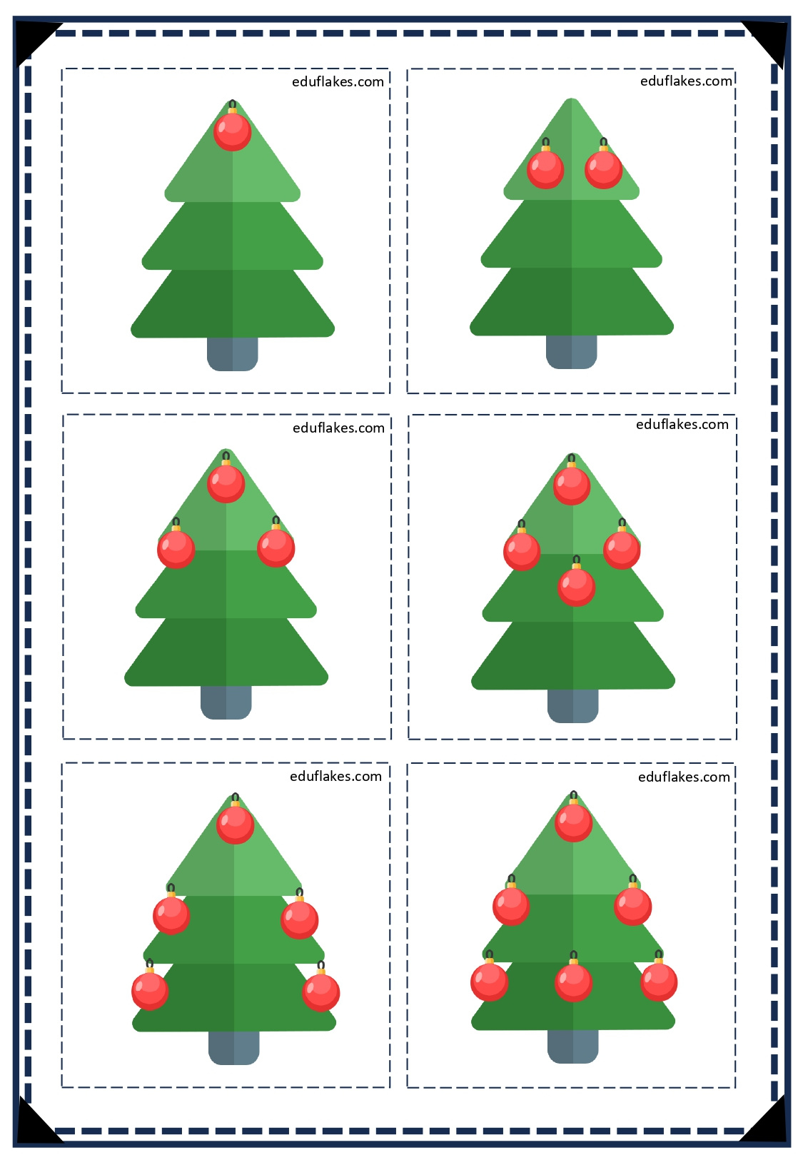 Kindergarten Christmas Free Worksheet Count And Trace Printable within Christmas Tree Counting Worksheet