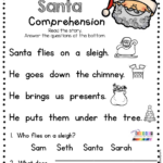 Kindergarten Christmas Reading Passage With Comprehension Questions In Christmas Reading Worksheets For Kindergarten