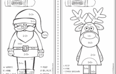 Km Classroom: Free Christmas Colornumber Addition Within 10 with Color by Number Christmas Worksheets Free