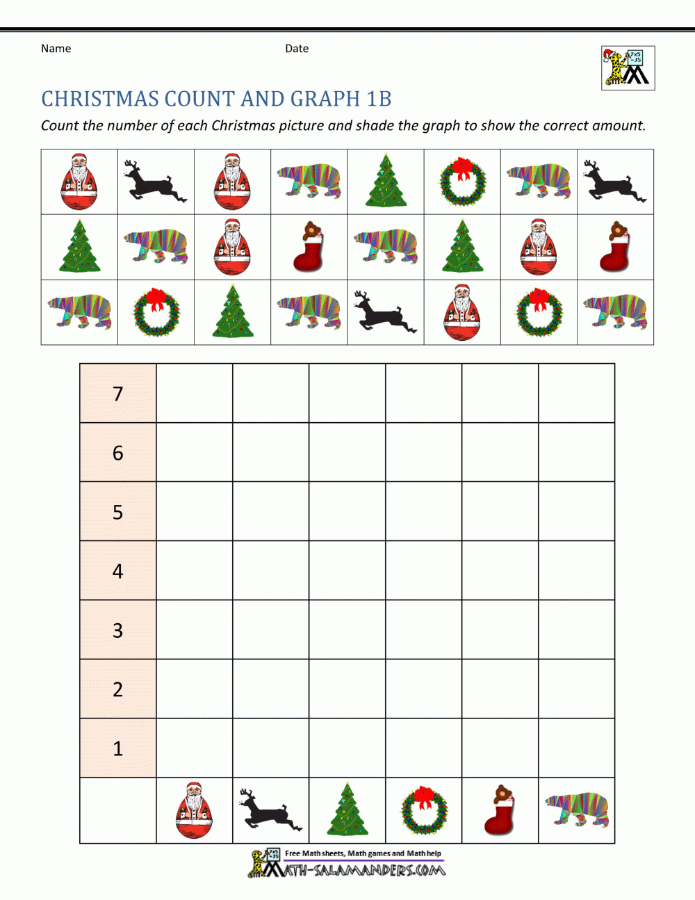 Math Christmas Worksheets First Grade in Christmas Math Worksheets First Grade