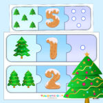 Mathematical «Counting Christmas Trees» Game   Print Pdf In Christmas Tree Counting Worksheet