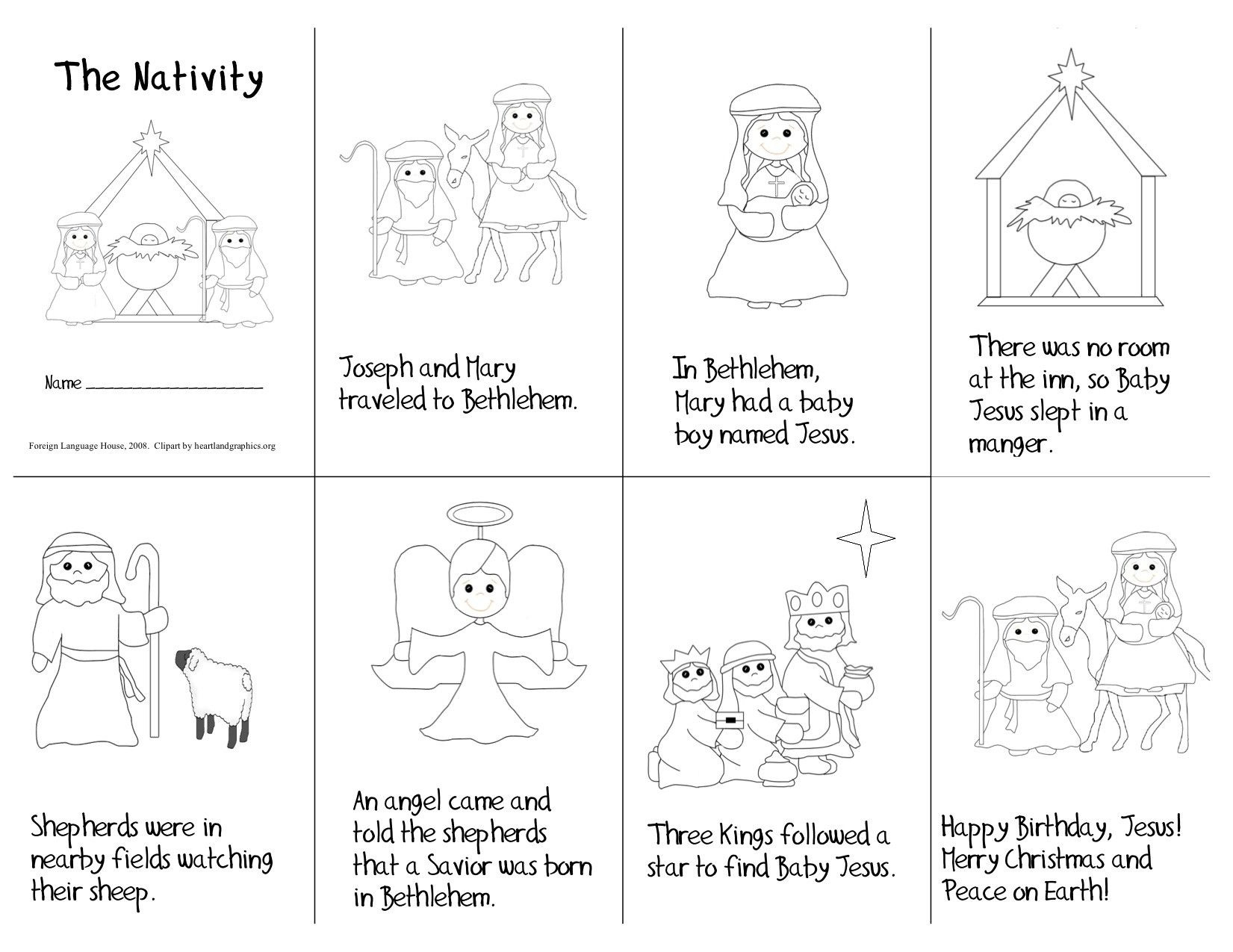 Nativity Story Book - 10 Free Pdf Printables | Printablee regarding Christmas Story Printable Worksheets