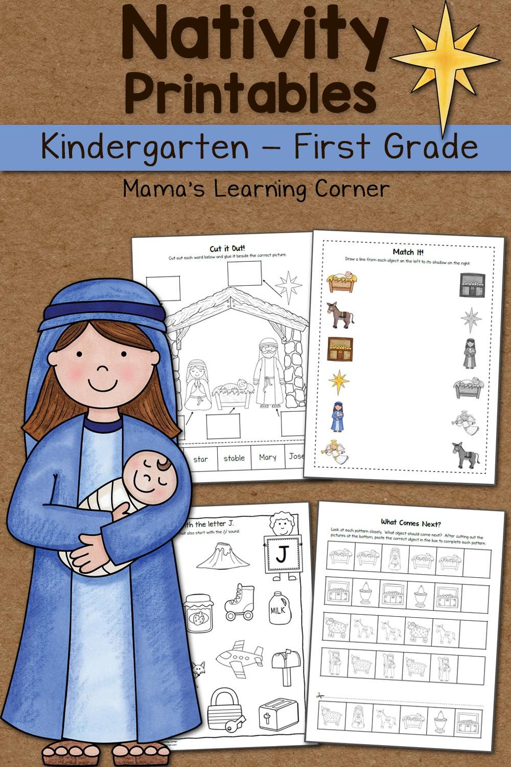 Nativity Worksheet Packet For Kindergarten And First Grade throughout Christmas Nativity Worksheets