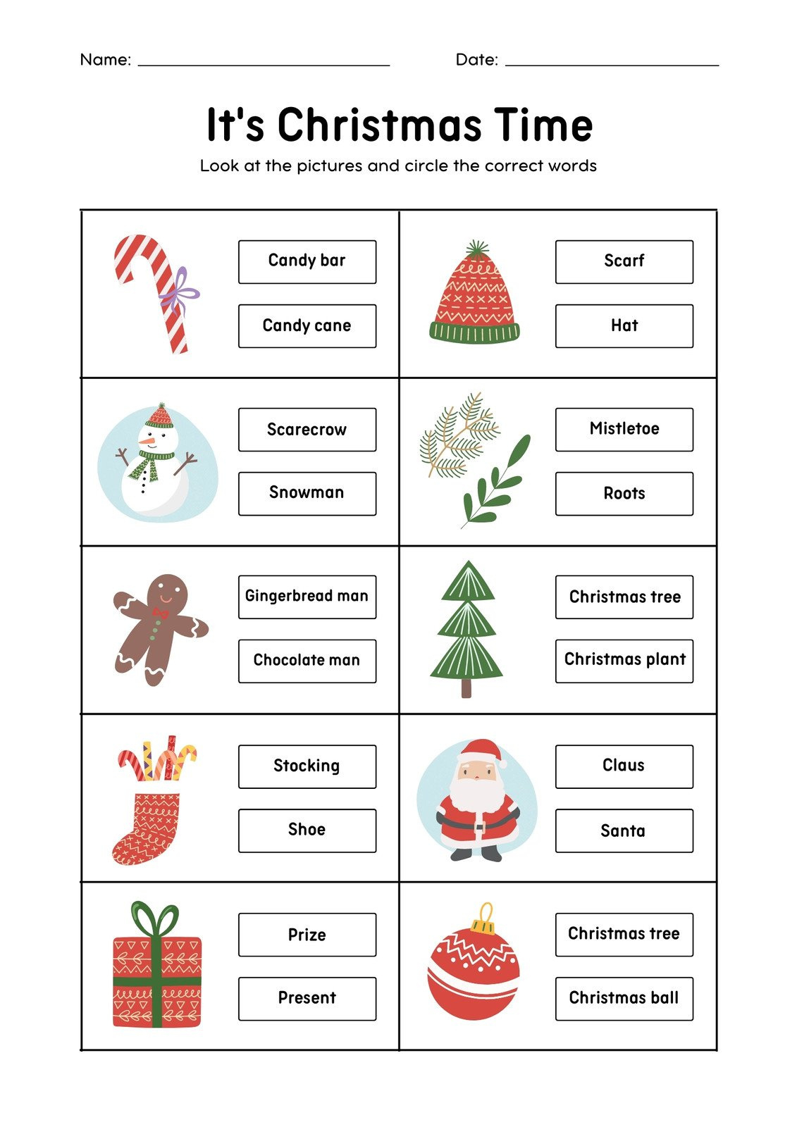 Page 3 - Free, Editable Christmas Worksheet Templates | Canva for Christmas Time Worksheets