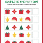 Page 4   Free, Editable Christmas Worksheet Templates | Canva With Christmas Pattern Worksheets For Preschoolers