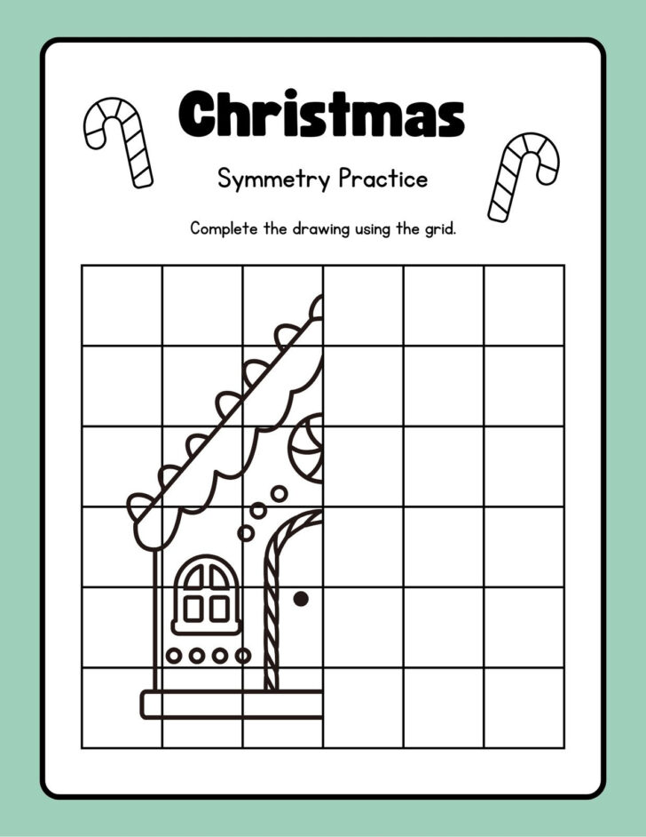 Christmas Symmetry Worksheets Free