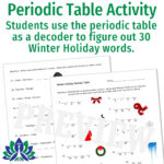 Periodic Table Holiday Christmas Science Worksheet   Flying Colors Throughout Christmas Science Worksheet