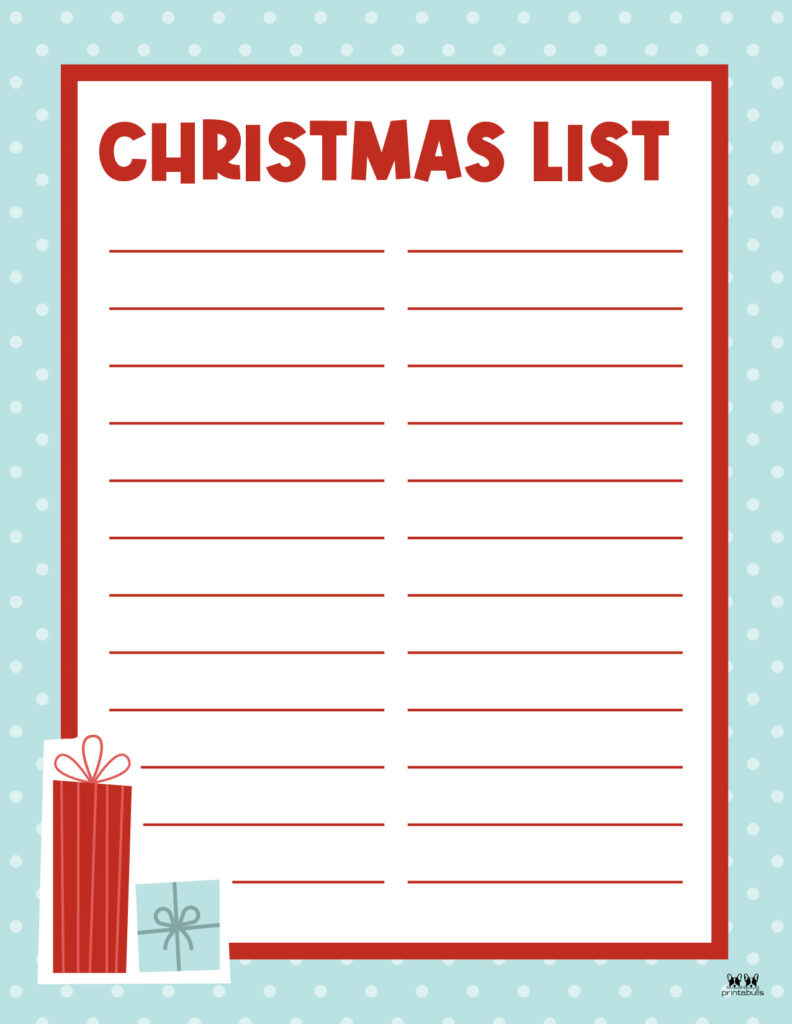 Printable Christmas Lists - 25 Free Printables | Printabulls in Christmas Wish List Worksheet