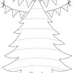 Printable Christmas Tree Pre Writing Worksheets For Kindergarten For Christmas Tree Worksheets Preschool