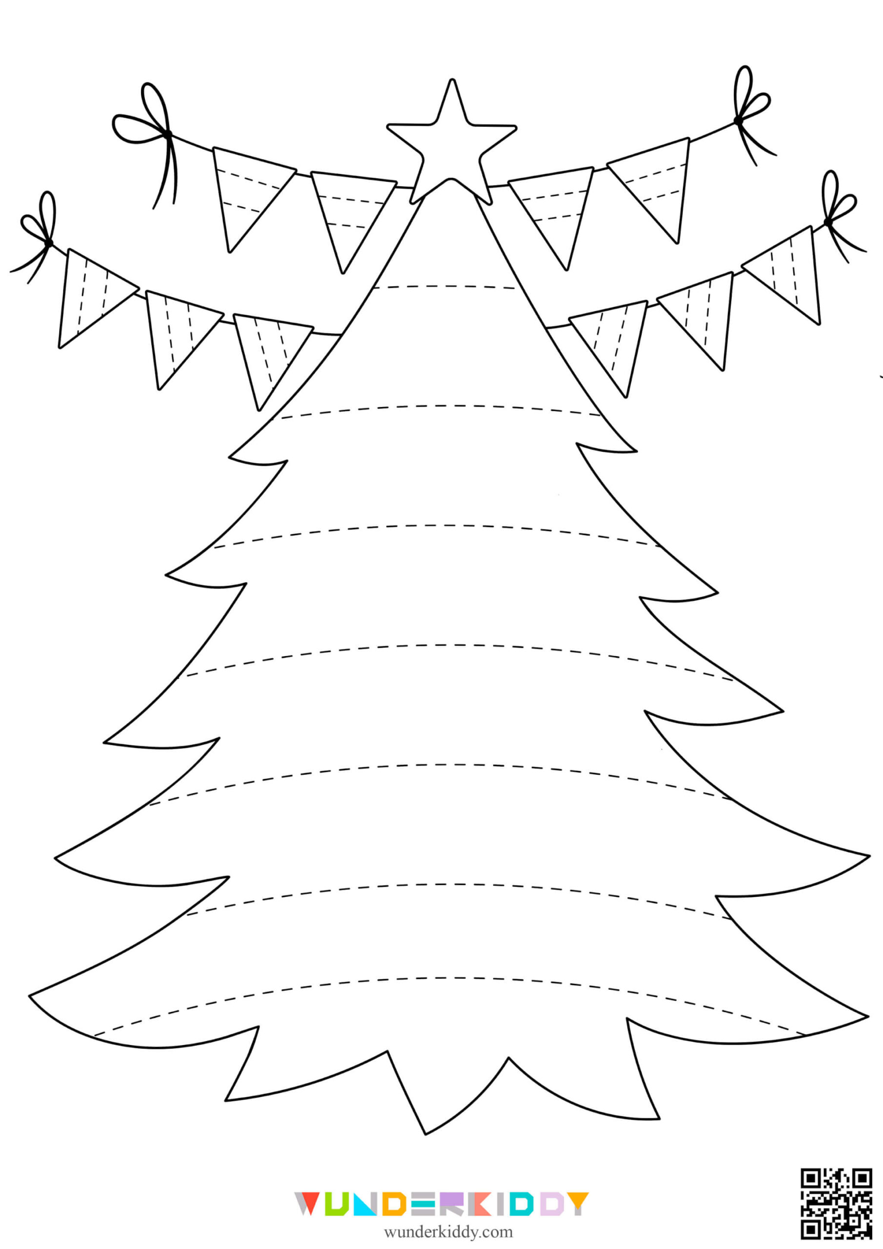 Printable Christmas Tree Pre-Writing Worksheets For Kindergarten for Christmas Tree Worksheets Preschool