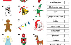 Printable Christmas Vocabulary Matching Worksheet! intended for Christmas Matching Worksheets Printables