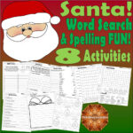 Santa Claus Christmas Word Search Spelling Rhyming Worksheets No Throughout Christmas Rhyming Worksheets