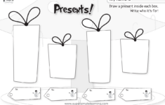 Santa, Where Are You? Worksheet - Presents! - Super Simple within Christmas Present Worksheet