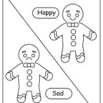 Set Of Gingerbread Man Opposites For Kids With Christmas Opposites Worksheet