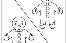 Set Of Gingerbread Man Opposites For Kids with Christmas Opposites Worksheet