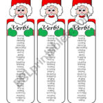 Silly Santa Verb Bookmarks   Esl Worksheetpinky Makus For Christmas Verb Worksheets