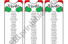 Silly Santa Verb Bookmarks - Esl Worksheetpinky Makus for Christmas Verb Worksheets