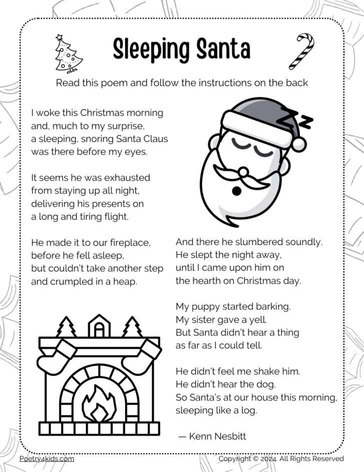 Christmas Poetry Worksheets