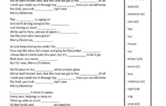 Song: -Merry Christmas-Ed Sheeran &amp; Elton John Worksheet with regard to Christmas Song Worksheet with Pictures