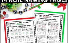 Treble &amp; Bass Clef Note Naming Christmas Music Worksheets - Note throughout Christmas Piano Theory Worksheets