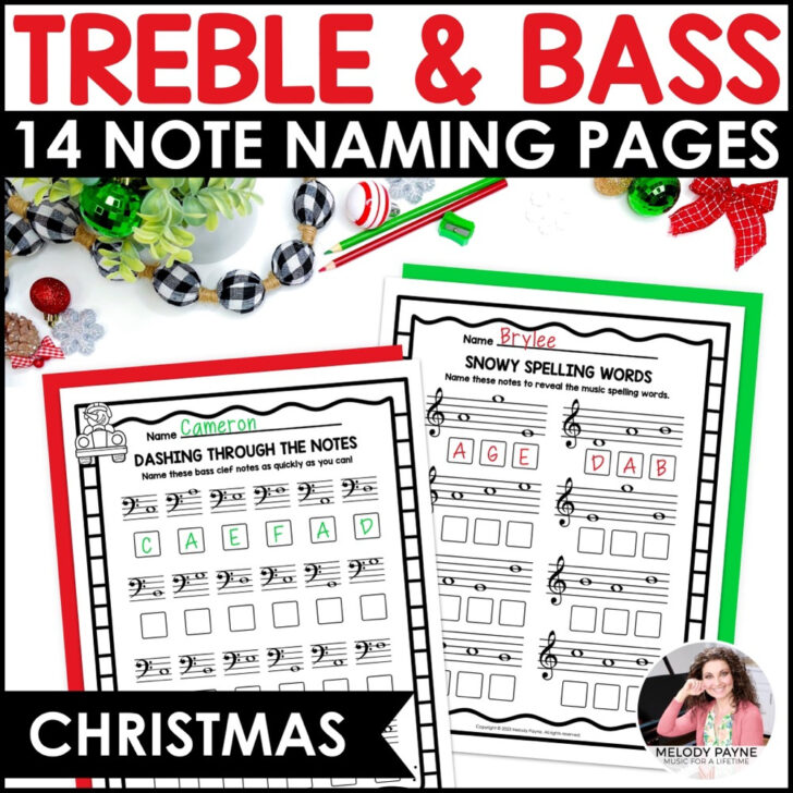 Christmas Piano Theory Worksheets