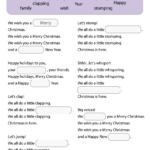 We Wish You A Merry Christmas Worksheet   Fill In The Blanks Pertaining To Christmas Songs Worksheets Printables