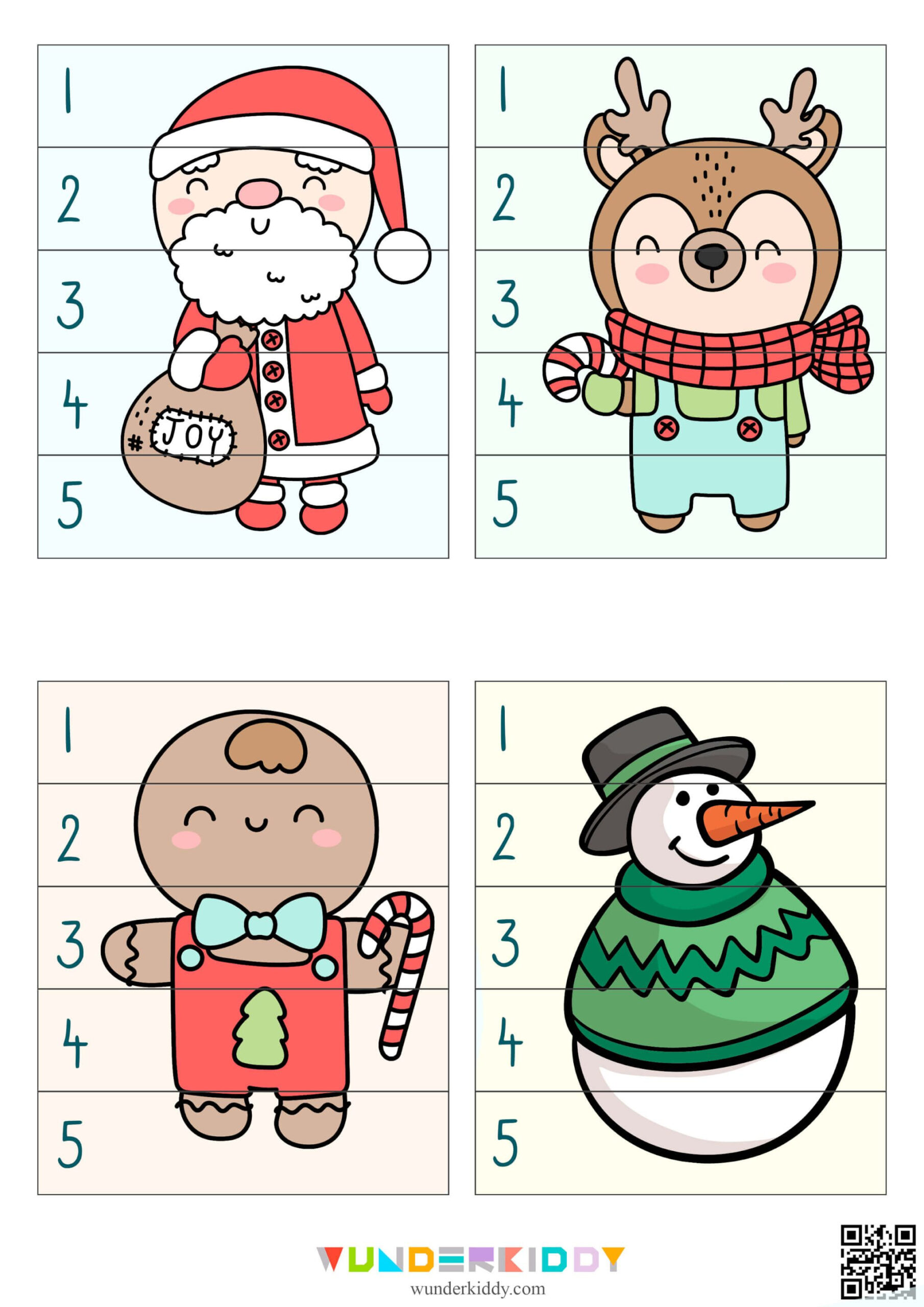 Weihnachtspuzzle Mit Zahlen Für Kinder Zum Ausdrucken pertaining to Christmas Puzzle Worksheet