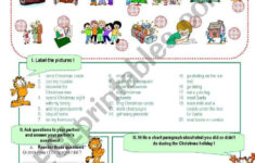 What Did You Do During The Christmas Holiday? - Esl Worksheet in Christmas Vacation Worksheet