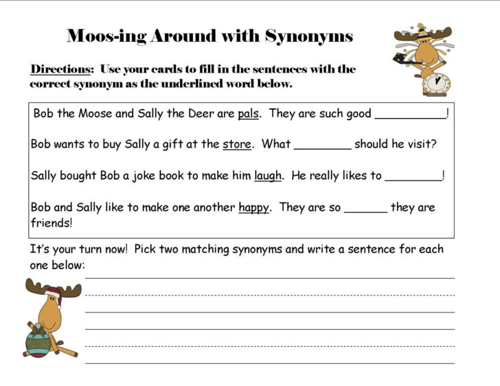 Christmas Synonyms and Antonyms Worksheets