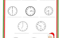 What Time Is It Christmas Edition Ge…: English Esl Worksheets Pdf pertaining to Christmas Telling Time Worksheets