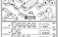 Winter Math And Literacy Packet (Kindergarten)! in Christmas Money Math Worksheets