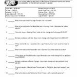 Worksheets For Christmas Math Problems With Regard To Christmas Shopping Problems With Tax And Discounts Worksheet Answers