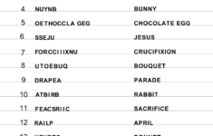 8 Free Printable Easter Word Scramble Puzzles intended for Easter Word Scramble Worksheets with Answers