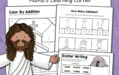 Christian Easter Worksheets For Kindergarten And 1St Grade - Mamas throughout 1st Grade Easter Worksheets